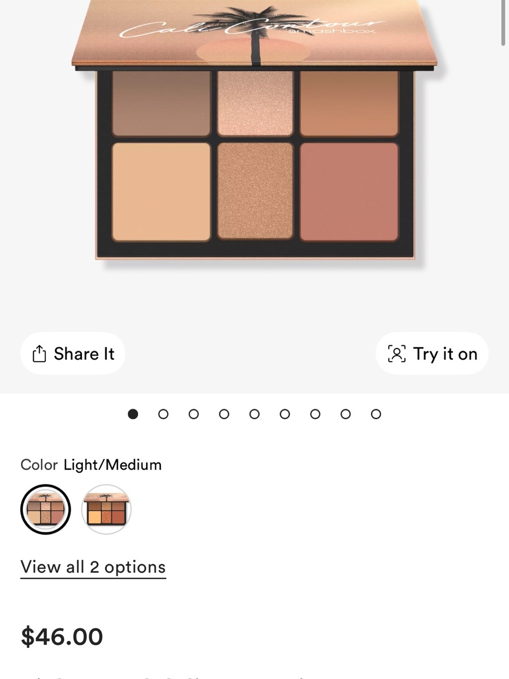 Smashbox 6-Shade Neutral Bronzer & Contour Palette - Warm Brown & Cream